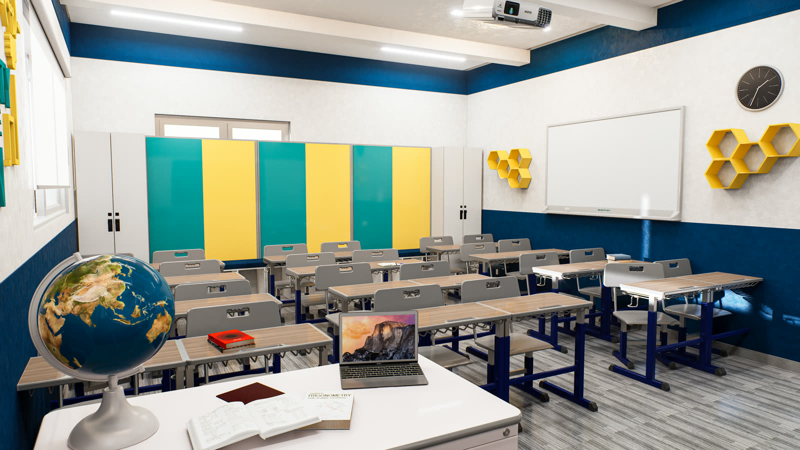 Aula modelo — diseño interior
